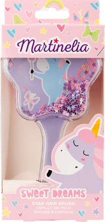 dětský kartáč na vlasy Unicorn s přesýpacími glitry Martinelia