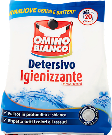 Detergent pudră pentru rufe igienizant 20 spălări OMINO BIANCO