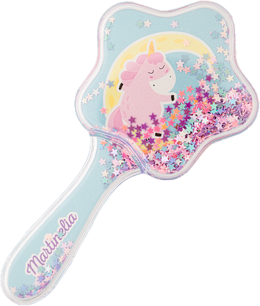 dětský kartáč na vlasy Unicorn s přesýpacími glitry Martinelia