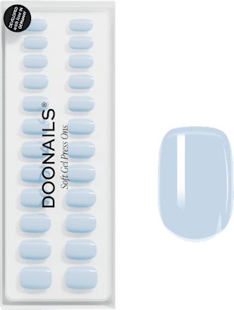 Buttercup Dreams Künstliche Nägel Press Ons Extra Short Square Powder Blue Doonails