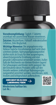 Tabletten Zink Bisglycinat Lebepur