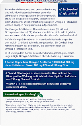 Omega-3 Seefischöl 1000 Kapseln 80 St Doppelherz