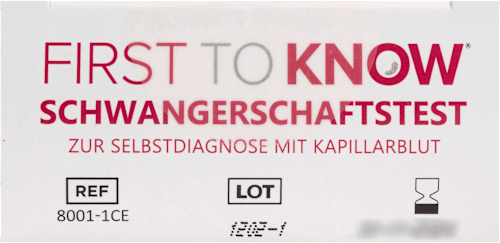Blut - Schwangerschaftstest FIRST TO KNOW