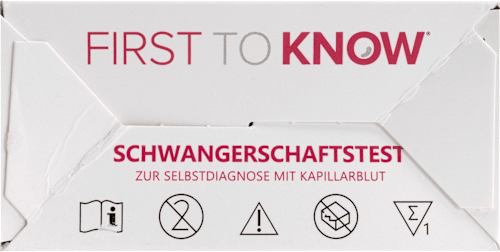 Blut - Schwangerschaftstest FIRST TO KNOW
