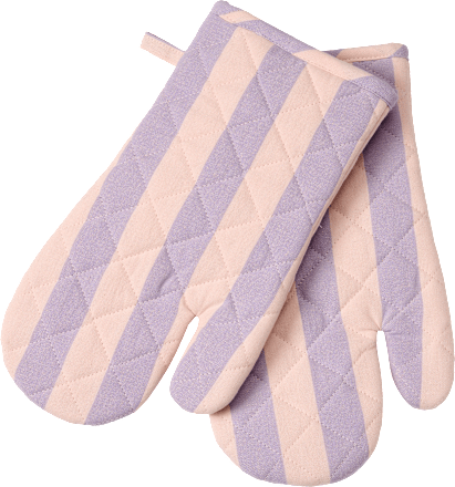 Backhandschuhe aus Baumwolle, gestreift lila/rosa Vito & Joe