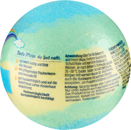 Kinder Badezusatz Badekugel Regenbogen SauBär