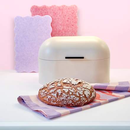 Brotkasten aus Metall, beige (20x16 cm) dm home