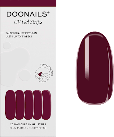 UV Gel Nagelfolien, Gel Strips Mani Plum Purple Doonails
