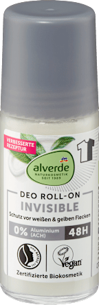 Deodorant roll-on INVISIBLE alverde NATURKOSMETIK