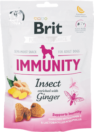Pochúťka pre psy care Functional Immunity Insect  Brit