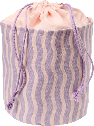 Stoffbeutel aus Baumwolle, gestreift rosa/lila (22x25 cm)  Vito & Joe
