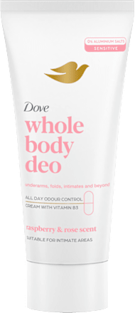Dezodor krém teljes testre, rózsa- és málnaillattal Dove