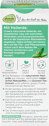 Mattító arclemosó fluid Clear - gyógyiszappal és zöld teával alverde NATURKOSMETIK