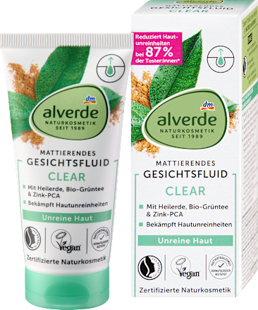 Clear matirajući fluid za lice - za problematičnu kožu alverde NATURKOSMETIK