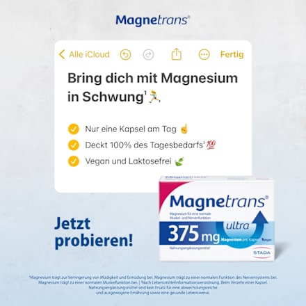 Magnetrans 375 mg ultra Kapseln 100 St Magnetrans