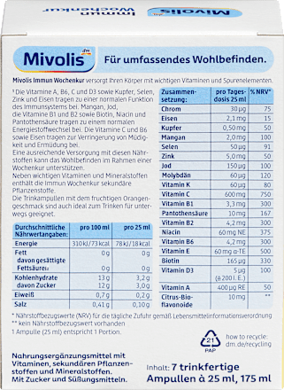 týdenní kúra na imunitu 7x25ml Mivolis