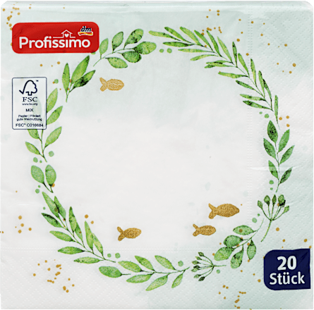 Troslojne salvete - priroda akvarel, 33x33cm Profissimo