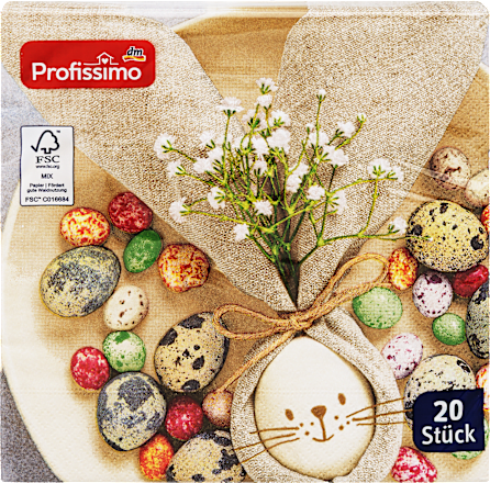 Mintás szalvéta, húsvéti tál, 33 x 33 cm Profissimo