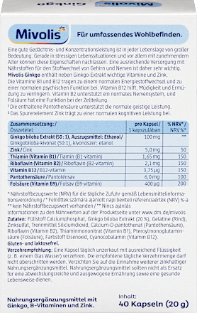 Kapseln Ginkgo Mivolis