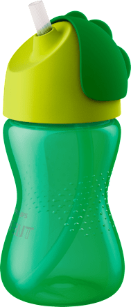 Lonček z gibljivo slamico - zelen, 12 m +, 300 ml PHILIPS AVENT