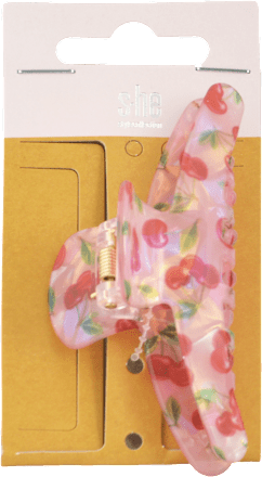 Štipec do vlasov s čerešňami - ružový s-he stylecollection