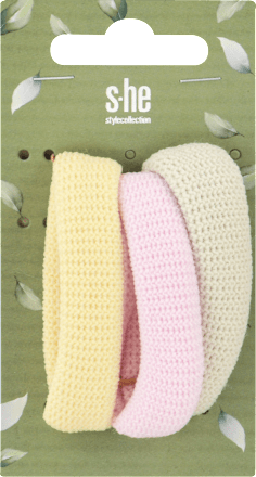 Gumičky do vlasov so štruktúrou - pastelové  s-he stylecollection