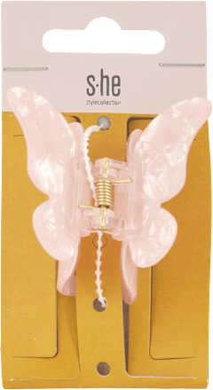 Štipec do vlasov motýľ - ružový s-he stylecollection