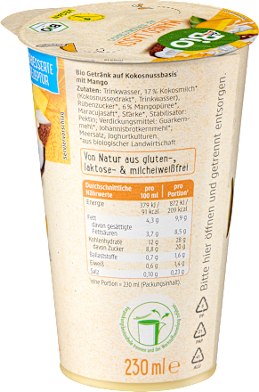 Био Кокосова напитка Mango Lassi dmBio