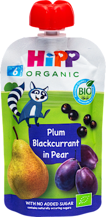 Hippis BIO kašica sa šljivom, crnom ribizlom i kruškom, 6+ mj. HiPP