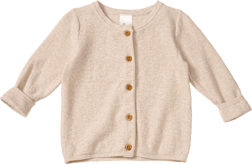 Strickjacke mit Mitwachsfunktion, beige, Gr. 62 ALANA