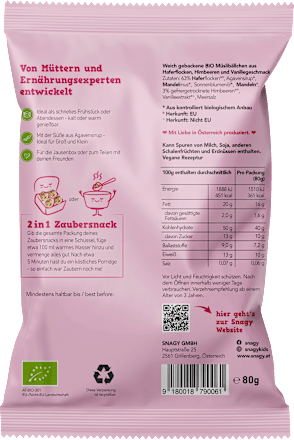 Kindersnack Zauber Himbeer-Vanille snagy