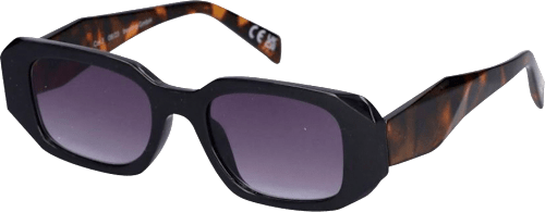 Sonnenbrille Erwachsene schwarzes ovales Gestell, lila Gläser SUNDANCE