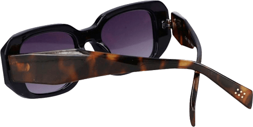 Sonnenbrille Erwachsene schwarzes ovales Gestell, lila Gläser SUNDANCE