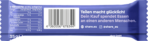 Nussriegel, Schoko Heidelbeere share