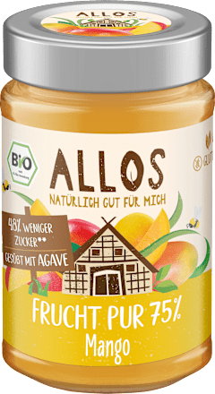 Fruchtaufstrich, Frucht Pur Mango 75% Frucht ALLOS