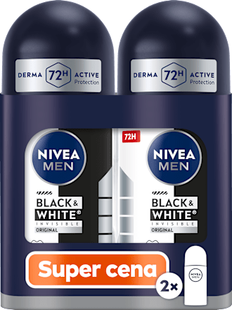 Pánsky guľôčkový antiperspirant Black & White Invisible Original NIVEA MEN