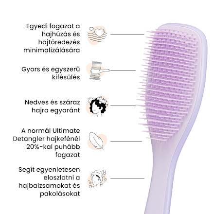 Hajkefe Fine & Fragile Ultimate Detangler nedves hajra, lila Tangle Teezer