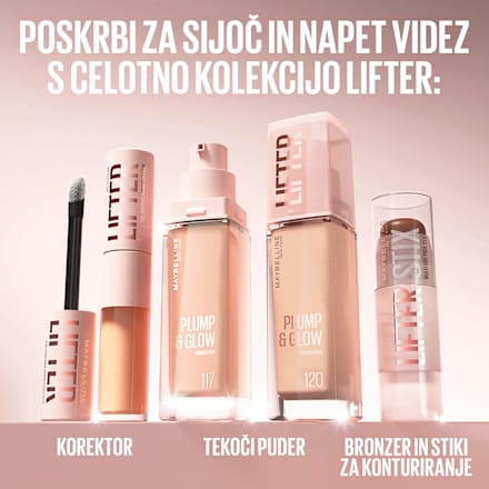 Tekoča podlaga Lifter Plump & Glow, 220 Warm MAYBELLINE NEW YORK