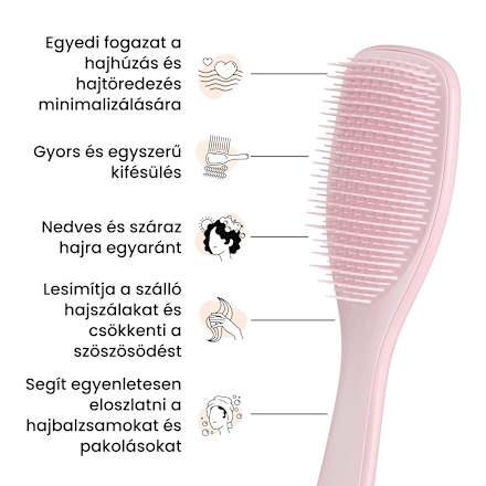 Hajkefe Ultimate Detangler, nedves hajra, rózsaszín Tangle Teezer