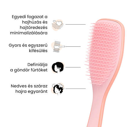 Hajkefe Ultimate Detangler Curly, vastagszálú hullámos és göndör hajra Tangle Teezer