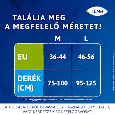 Inkontinencia-fehérnemű, krémszínű, L-es méret TENA