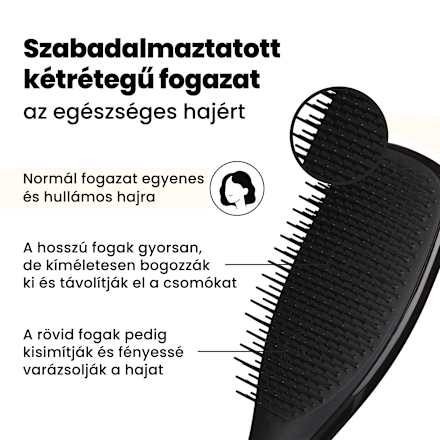Kifésülő hajkefe Ultimate Detangler, fekete, normál hajra Tangle Teezer