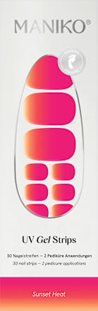 UV Gel Nagelfolien Pediküre Sunset Heat Maniko