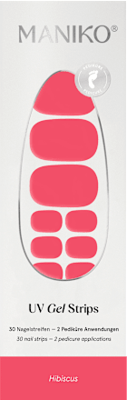 UV Gel Nagelfolien Pediküre Hibiscus  Maniko