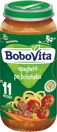 Spaghetti po bolońsku po 12. miesiącu życia Bobovita