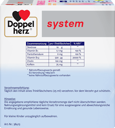 Doppelherz system Vitamin B12 Plus Energie Trinkfläschchen 30 St Doppelherz