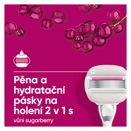 ComfortGlide náhradní holicí hlavice Sugarberry Scent + pouzdro Gillette Venus