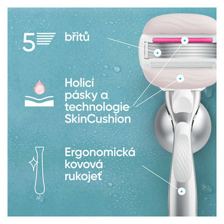 ComfortGlide dámský holicí strojek Sugarberry Scent + 3 hlavice Gillette Venus