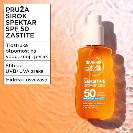SENSITIVE advanced dvofazna vodica za zaštitu od sunca, SPF50 GARNIER AMBRE SOLAIRE