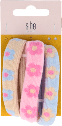 Gumičky do vlasov s kvietkami - farebné s-he stylecollection